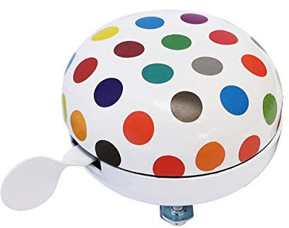 Fahrradklingel XXL Ding Dong Bunte Punkte 80mm Fahrrad Klingel Glocke Fahrradglocke