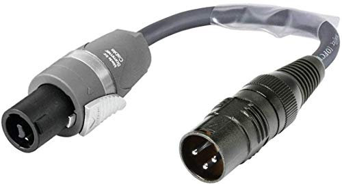 Sommer Cable Speakon MEGXU225-0020-GR Adaptateur 2 broches vers XLR mâle 3 broches pour câble d'enceinte