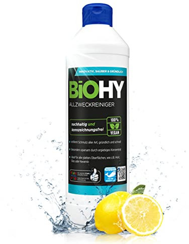 BiOHY Allzweckreiniger Konzentrat (500 ml) | Bio Allesreiniger für Boden und Haushalt | Kalkreiniger Konzentrat mit universaler Anwendung | schnell und effektiv | Universalreiniger