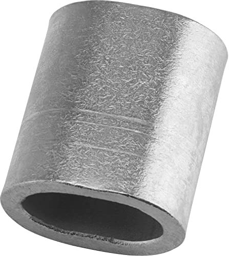 FASTON® Pressklemme 4 mm aus Edelstahl A4 V4A (10 Stück) Pressklemmen Presshülsen Stahlseil Seil Drahtseilklemmen Seilklemme Klemme Presshülsen Kabel Seilverbinder