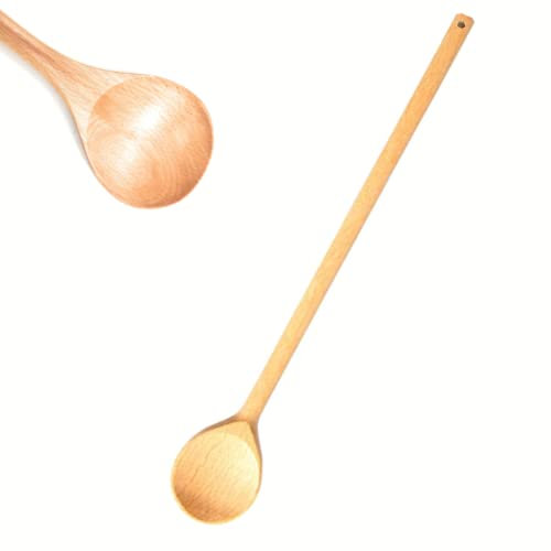 24 Extra Long Wooden Spoon - Heavy Duty Cajun Cooking Stock Pot Spoon for Stirring and Mixing, Home Brewing Stock Pots Cajun Crawfish, Seafood and Crab Pot Boil Accessories
