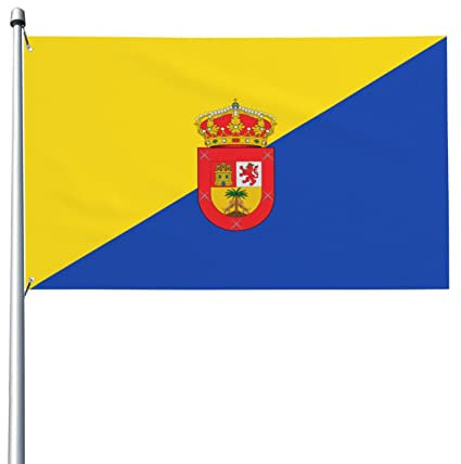 Flagge von Gran Canaria Flagge 3 x 5 Fuß Terrasse Garten Rasen Willkommen Dekoration Banner Indoor Home Party Flaggen