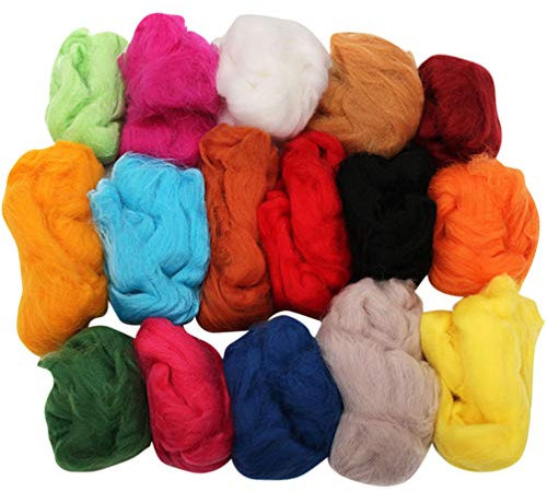 FOMIYES Stricksets 36 Wollhandwerk Nassfilzen Nadelfilzen Webset Nadelfilz-set Filzende Hand Nadelfilz-kits Hand Für Wolle Dickes Garn Zum Stricken Filzvlies Wollfaser Jacke Shiba Inu 6s