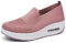 Zapatillas De Deporte Zapatos Respirado Ligero Malla Talla 35-42 Mujeres Deporte Running Zapatillas Sacudir Casual Zapatos Height-Increasing Sneaker Rosa, EU38 EU