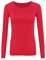 Fashion Star Womens T Shirt Plain Casual Long Sleeve Round Neck Tees Basic Top Plus Size (UK 16/18) Plain Red
