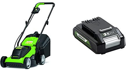 Greenworks G24LM33 Cordless Lawnmower & Battery G24B2