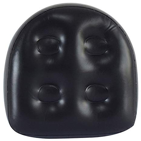 nerhemg Coussin rehausseur gonflable pour jacuzzi, spa, baignoire avec ventouses pour adultes et enfants (1, noir)