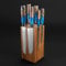 SENKEN Rotating Magnetic Knife Block Made from Natural Acacia Hardwood - 360 Degrees Rotation - Ulta Strong Neodymium Magnets Knives Never Fall, Universal Knife Holder Storage for Kitchen Counter
