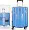 BlueCosto Gepäckabdeckung für Koffer – 22 Zoll / 56 cm, transparenter PVC-Gepäckschutz für Taschen mit Einer Größe von 56–58,5 cm – Premium-Reisezubehör für den Gepäckschutz