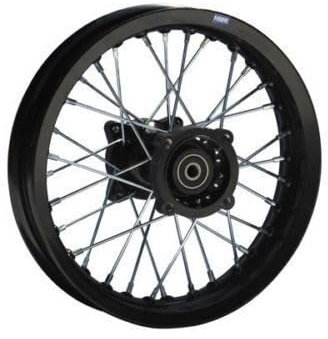HMParts Alu Felge 16 Zoll hinten Schwarz Eloxiert Typ 2 Geeignet für fast alle Modelle mit 15 mm Achse Dirt Bike, Pit Bike, XMOTOS, MotoCross