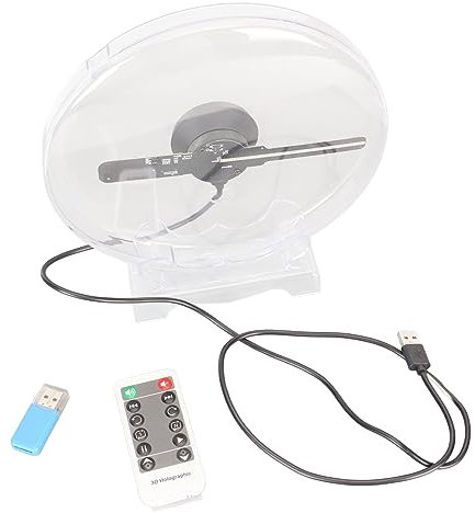 Sorandy Ventola Olografica con Display 3D Eye, Ventola Ologramma 3D, Proiettore Wi-Fi con Ventola Ologramma 3D, Perline LED 1080x160 80 Pezzi, Display Pubblicitario per Proiettore