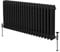 Traditional 3 Column Radiator 600mm x 1012mm Modern Central Heating Heater Matt Black Carbon Steel Horizontal Wall Mounted Kitchen Living Room Bathroom Cleaning Brush Fixing Kit & Brackets