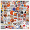 100pcs Basketball Stickers Kawaii Small Stickers Decorative Masking Stickers for Personalize Laptop Scrapbook Daily Planner