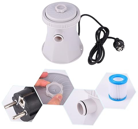 POPETPOP 1 Ensemble De Filtre De Piscine Pompe De Filtre De Piscine Pompe De Circulation Nettoyeur De Piscine Pompe De Filtre Électrique Équipement De Piscine