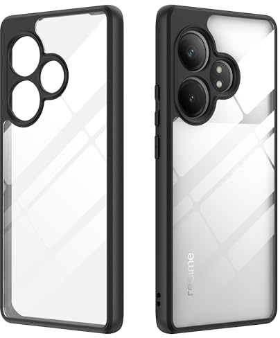 Heioloo Hülle für Realme gt 6/realme gt 6t Schutzhülle Case Transparent Harte PC-Rückseite Kratzfeste Stoßfest Handyhülle für Realme gt 6