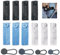 14 Stück Hosenbunderweiterung Set, Elastische Hosenknopf Verlängerung, Verstellbare Knopfverlängerung Taillenverlängerungen für Hosen Jeansanzüge Röcke Kleider Schwangere (Schwarz&Blau&Weiß)