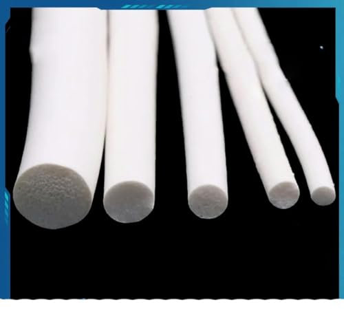 JMSDP 1–5 m Silikonkautschuk-Schwammstreifen, rund, weiß, geschäumte Trägerstangen-Dichtungsstreifen, Schaumschnur, Durchmesser 1–25 mm, Durchmesser 14 mm, 2 Meter
