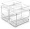 Ixydor Organisateurs sous Évier, Rangement sous Evier 2 Niveaux, Lot de 2 Rangement sous Évier, Lot de 2 Coulissant Rangement sous Évier, Rangement et Organisation Polyvalente de Cuisine, Transparent