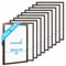 PHOTOLINI Bilderrahmen A3 Holz MDF Eiche Dunkel, 10er Set A3 Bilderrahmen 30x42, DIN A 3 Rahmen mit Acrylglas, Picture Frame 42x30 zum Aufhängen, Rahmen 42 x 30 mit Zubehör für DINA3 Fotos & Poster