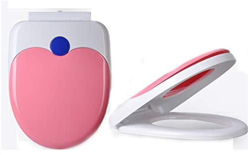 Copriwater rotondo con chiusura rallentata, colore rosa, ampia selezione di sedili WC a chiusura lenta
