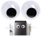 KUEEA 8 cm Ojos Móviles Autoadhesivos – Pack de 2 Grandes Ojos para Manualidades, Decoración y Proyectos Creativos