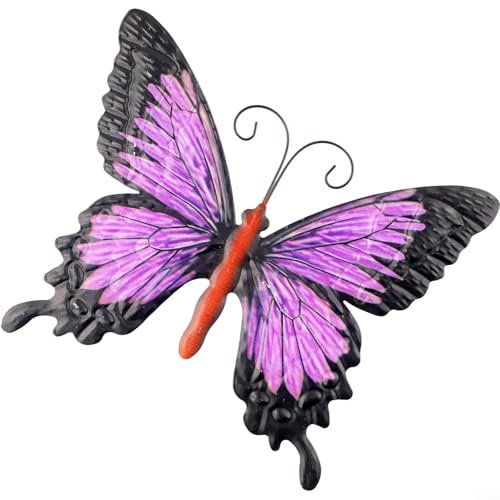 Dekorativer großer Metall-Schmetterling für Innen- und Außenbereiche, auffälliger Wandschmuck