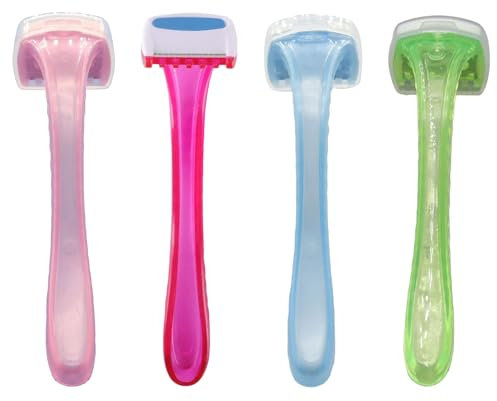 Damen-Bikini-Rasierer, T-Typ-Rasierer, Trimmer, Haarentferner, Pfirsich-Fusselentferner, Mehrzweck, für Gesicht, Achselhöhle, 4 Stück