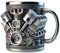 V6 & V8 Motoren Kaffeetasse, Auto Motoren Form Teetassen,neuartiger Edelstahl-Kaffeebecher Mit Automotor Als Geschenk,3D Motor Design Retro Coffee Tasse, Für Zuhause, Studio, Reisen