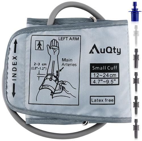 Small Blood Pressure Cuff Tailored for 12-24CM(4.7-9.5 Inches) Arm Circumference BP Replacement Cuff for Pediatric and Women S(Small) 6 Connectors (BP Cuff Included Only)