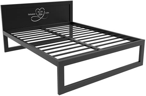 MetaloPro Metallbett Ryka Personalized Muster 10, 180x200 cm | Hochwertiges Metall, Ideal für Schlafzimmer und Gästezimmer, Einfach aufzubauen, Personalisiertes design und durchweg