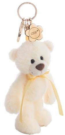 NICI Schlüsselanhänger Bär Finni 13cm mit Karabiner - gelb - Treuer-Plüschbegleiter für Rucksack oder Tasche, Schlüsselhalter für Klein und Groß