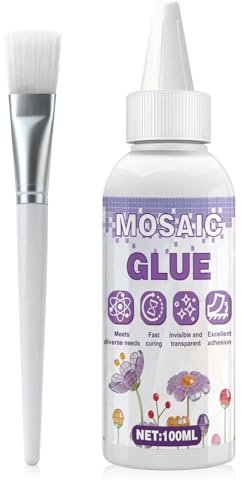 Colle Mosaique, Colle Liquide Loisirs Creatifs, Colle Mosaique Loisir Creatif, Adhésion Ultra-Forte, Idéale Mosaïques, Vases Verre, Sous-Verres Créations Artistiques Faire Soi-Même, 100ml