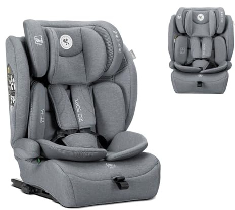 Lorelli Kindersitz Rio i-Size (76-150 cm) Isofix Top Tether Kissen verstellbar hellgrau
