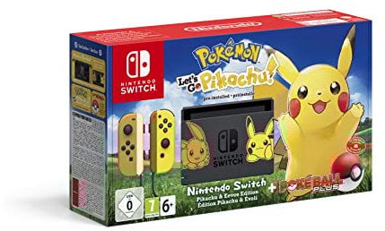 Nintendo Switch Pikachu & Evoli Edition + Pokémon: Let's Go, Pikachu! + Poké Ball Plus