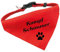 Hunde-Halsband mit Dreiecks-Tuch KAMPFSCHMUSER, längenverstellbar von 32 - 55 cm, aus Polyester, in rot
