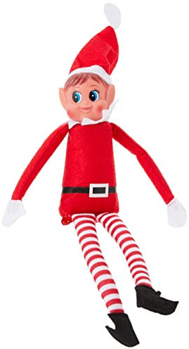 The Elf Company 40 cm sitzendes Mädchen Elf Plüschtier, Rot, Einheitsgröße