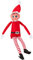 The Elf Company Plüschtier sitzendes Mädchen, 40 cm, Blei, rot, Einheitsgröße
