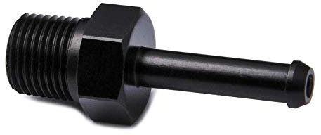 PrecisionGeek Adaptador Macho tubo 4-5 mm (3/16″) rosca 1/8″Npt - Aluminio anodizado negro