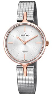 Candino Damen Analog Uhr Edelstahl 316L Silber - Quarzwerk - Hochfestes Saphirglas - Wasserdicht 5 ATM C4643/1