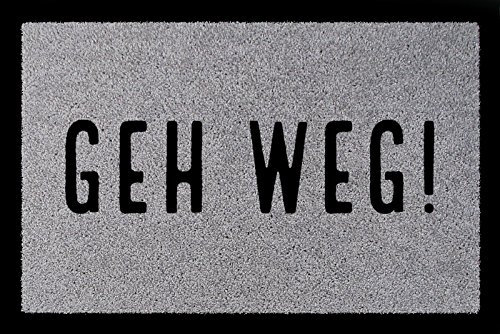 Interluxe FUSSMATTE Türmatte GEH Weg Besuch Flur Eingang Haustür Vintage Schmutzmatte Hellgrau