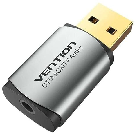 Adaptador de tarjeta de sonido externa USB para conector hembra de 3,5 mm - Vention