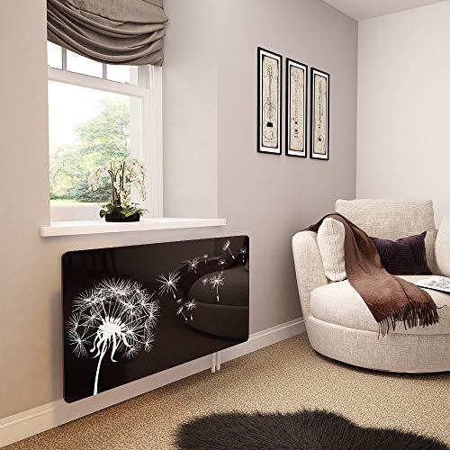 Glass Radiator Cover Printed - Dandelion - Made by Premier Range in 1020mm Wide x 640mm High