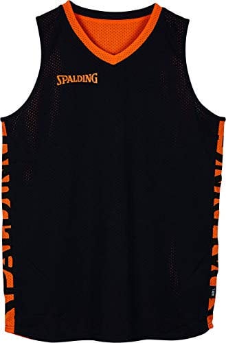 Spalding Herren Essential Reversible Shirt, schwarz/Orange, 4XL