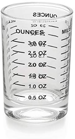Shot Glass Measuring Cup 3 Ounce/90ML Liquid Heavy High Espresso Glass Cup Black Line