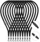 Fushing 10pcs 45cm Nackenband Schlüsselband mit Sicherheitsverschluss und Swivel Schließe für ID-Karten, Abzeichen, Schlüssel, Mitarbeiter, Besucher, usw
