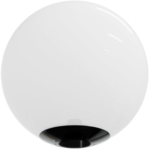 KASTLITE 12 Outdoor Light Post Globe Combo, Fits 3 Posts (Post NOT Included) - White Acrylic Lamp Cover with 5000K LED Bulb - Modern Driveway Yard Lamppost Lighting Fixture, Outdoor Pole Light
