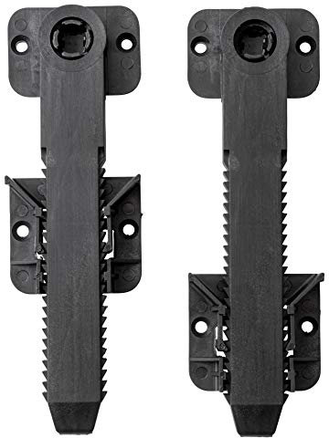 IPEA 2x Gancio Connettori a Incastro in Plastica Dura per Divani e Mobili – Aggancio Giunto Regolabile Componibile per Fissaggio Armadi – Ruotabile a 90° – Colore Nero – 206 x 65 mm