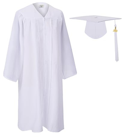 GradClassical Unisex Matte Graduation Gown Cap Tassel Set 2026 for High School, College, University and Bachelor