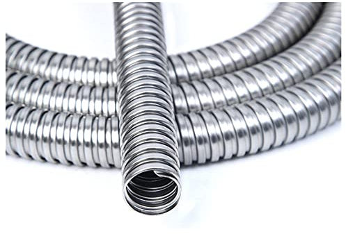 Manguera de metal de acero inoxidable, tubo de roscado corrugado, carcasa de alambre, tubo de protección de alambre-6mm * 1m