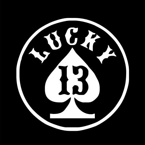 SCSHY Auto-Aufkleber 15.3X15.3Cm Lucky Nummer 13 Vegas Aufkleber Schöne Motorrad Auto-Styling Auto Aufkleber